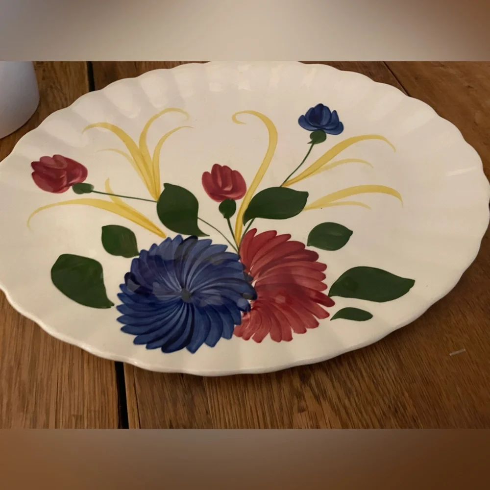 Vintage Blue Ridge Southern Pottery Chrysanthemum Platter – Hand Painted